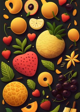 Fruits pattern design