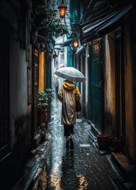 Narrow Hanoi Alleyway