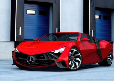 Red Mercedes Benz