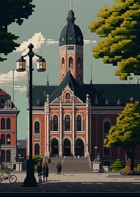 Helsingborg pixel art 