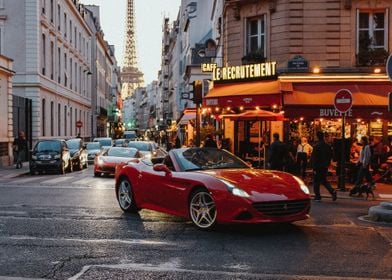 Ferraris in Rainy Paris