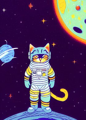 cat astronaut