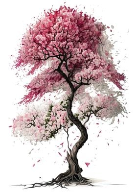 Blossoming Sakura Tree
