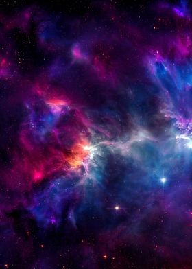 Colorful space stars