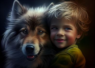 Wolf and boy