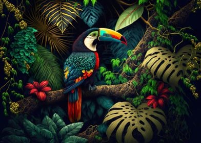 Tropical Toucan Wall Art