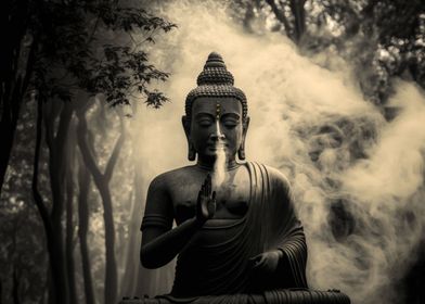 Meditating Buddha statue