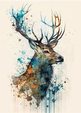 Deer Watercolor