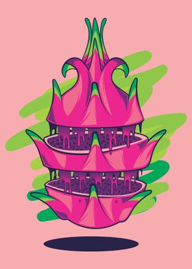 SPLIT DRAGON FRUIT