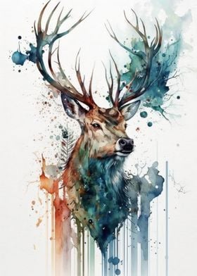 Deer Watercolor