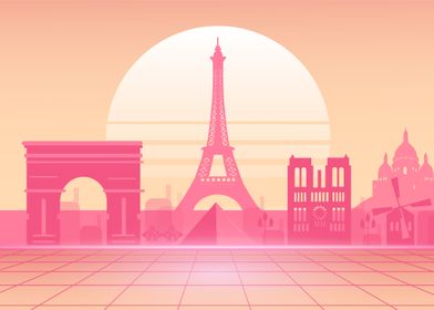 Paris Sunset Synthwave