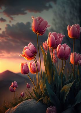 Tulip flowers