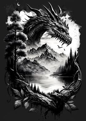 Mountain Dragon DrawingAnc