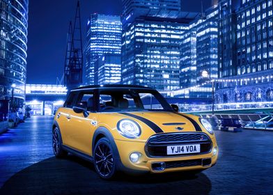 Yellow Mini Cooper