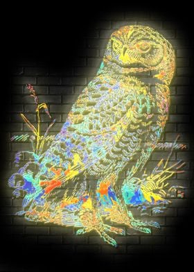 Smooth neon owl