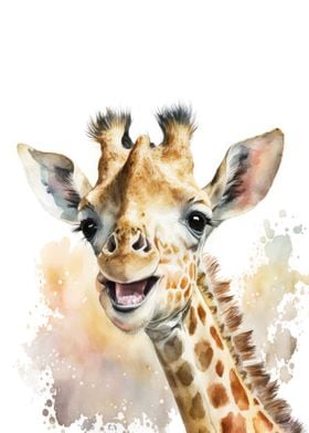 Baby Giraffe Watercolor