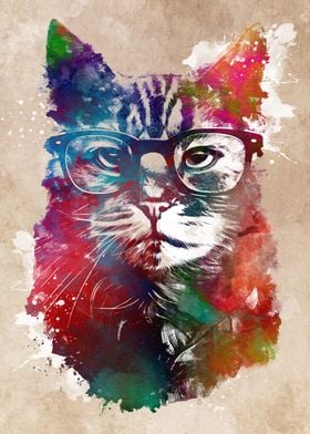 Hipster cat