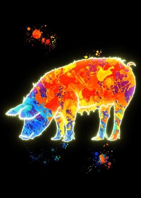 Neon pig