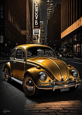 VW BEETLE GOLD CAR