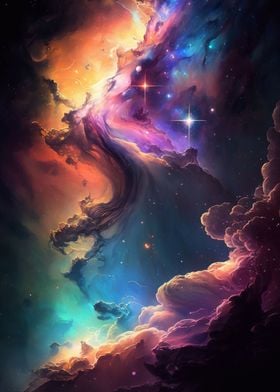 Beautiful galaxy color art