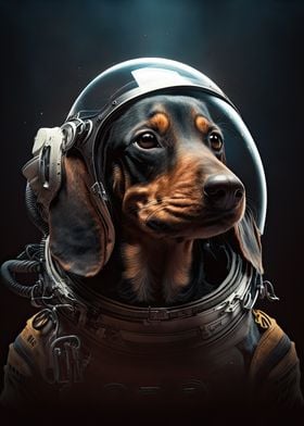 Dachshund Astronaut 