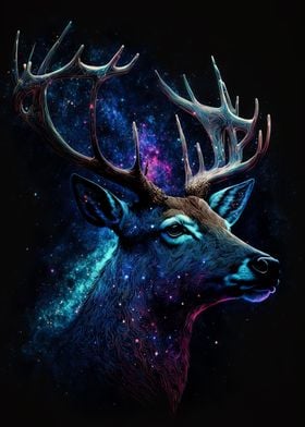 color deer in the night