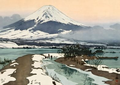 Ukiyo e Fuji Kawaguchi Lak