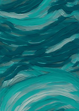 Turquoise Tide of Abstract