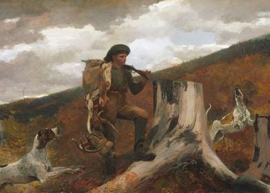 A huntsman and dogs