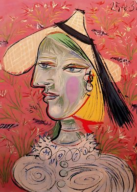 woman with straw hat