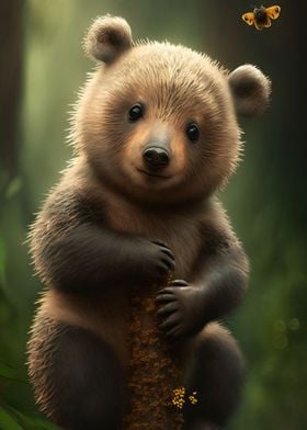 Cute bear portrait