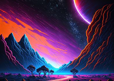 Neon Landscape Dream