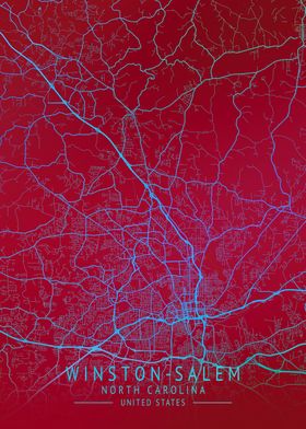 Winston Salem City Map