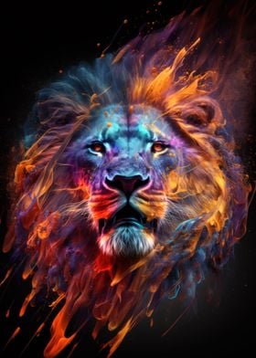 Lion Graffiti Colors