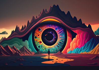 Eye Mountain AI Art