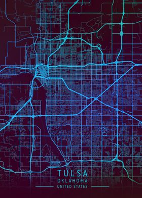 Tulsa  USA City Map