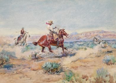 Cowboys Hunting Wolf