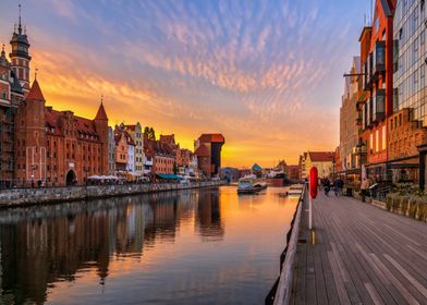 City of Gdansk at Twilight