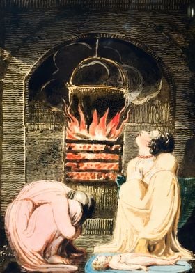 Cauldron over a fire 1794