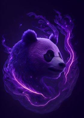 Abstract Neon Panda