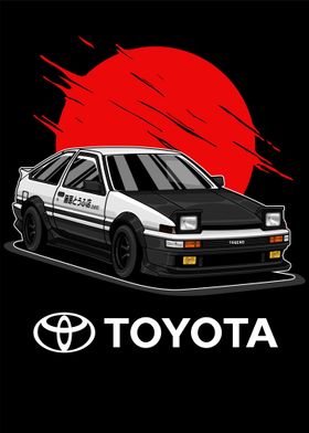 Toyota AE86 Trueno - Initial D posters & prints by ALTAIR - Printler