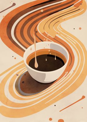 Retro Stripes Caffeine Fix