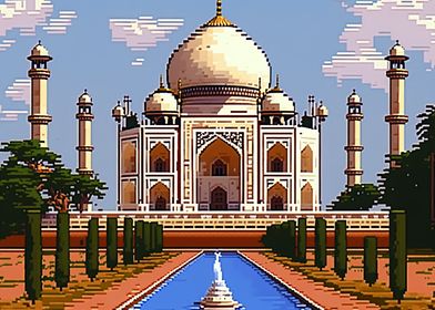 16bit art The Taj Mahal