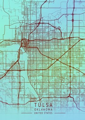 Tulsa  USA City Map