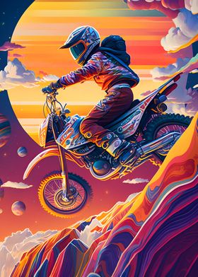 motocross colorful