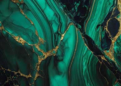 Marble texture green gold