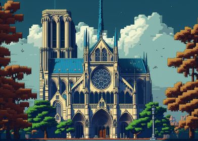 16bit Cathedral Notre Dame
