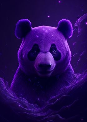 Abstract Neon Panda