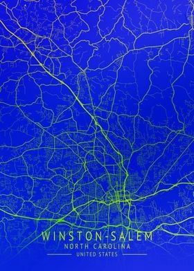 Winston Salem City Map