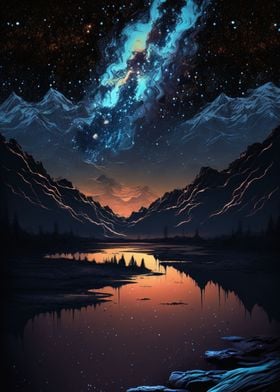 Night sky stars scenery